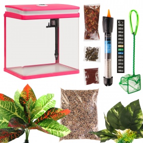 SUNSUN Elegant Aquaset Full pink - aquarium set 14l